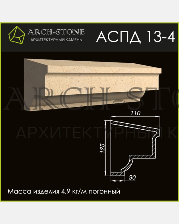 Подоконник АС ПД13-4