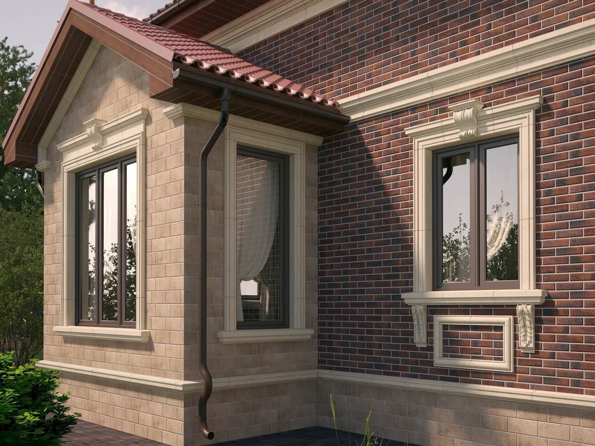 Роскошный фасад дома в Истре, 200 м2 - Arch-Stone